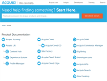 Tablet Screenshot of docs.acquia.com